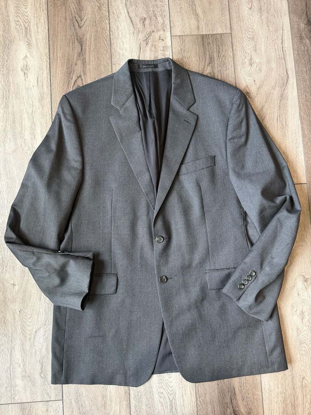 Lauren Ralph Lauren Suit Jacket Size 44L Gray Wool Blazer